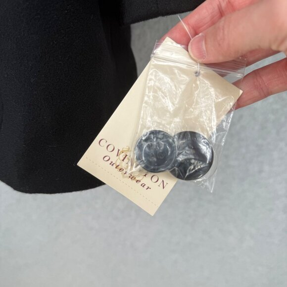 Covington Womens Wool Hooded Peacoat Size 22W Black Double Breasted Classic NEW - Picture 5 of 14